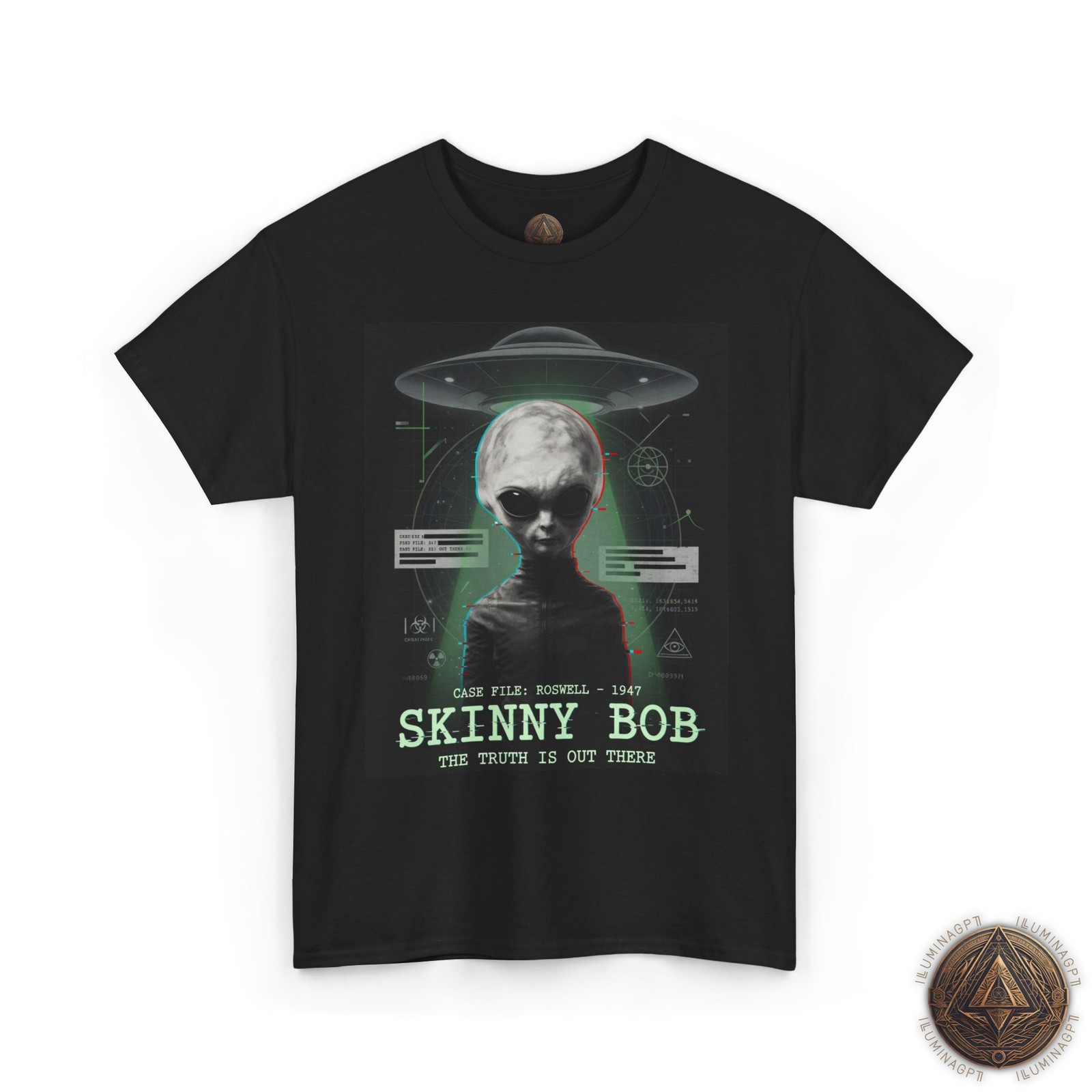 Skinny Bob UFO T-Shirt, Alien Roswell 1947 Shirt, Truth Is Out There Tee