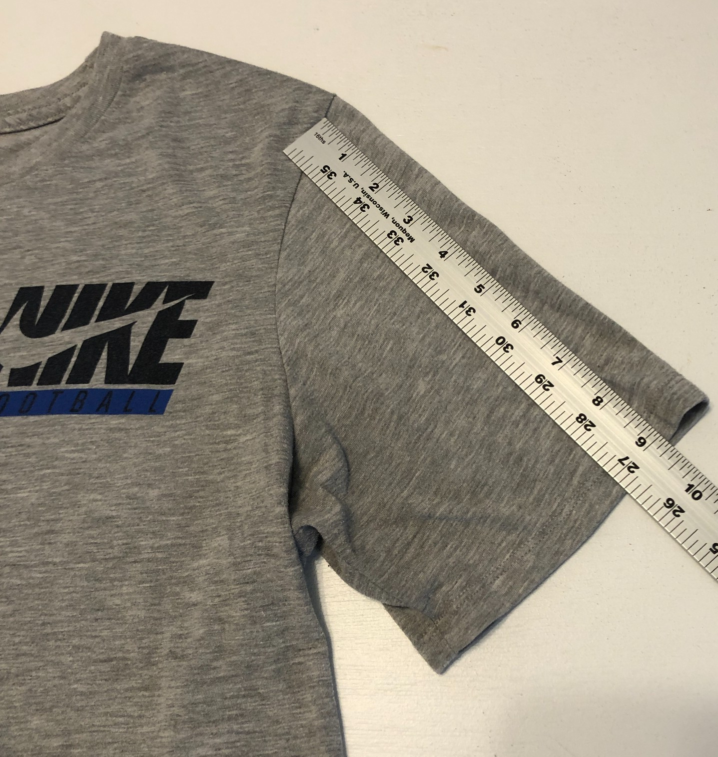 Nike Tee Athletic Heather Gray T-Shirt Sz M 2-Sided Illegal Use of Speed