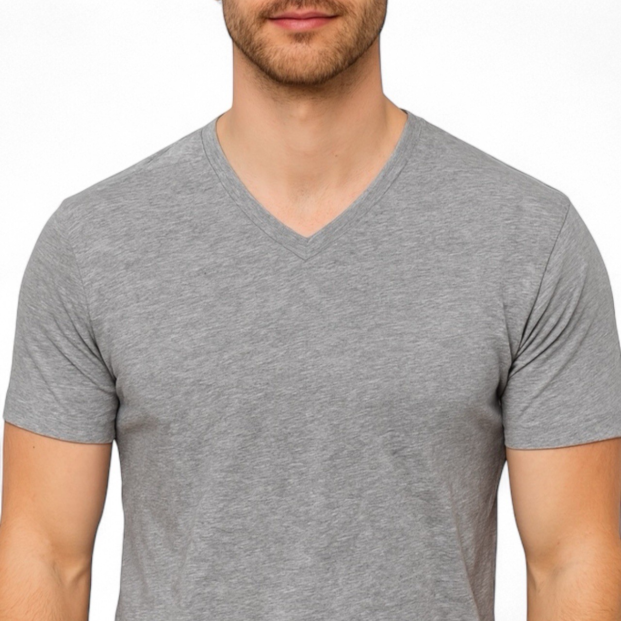 J Crew T-Shirt Mens M Gray Heather V-Neck Basic Washed Jersey Casual Minimalist