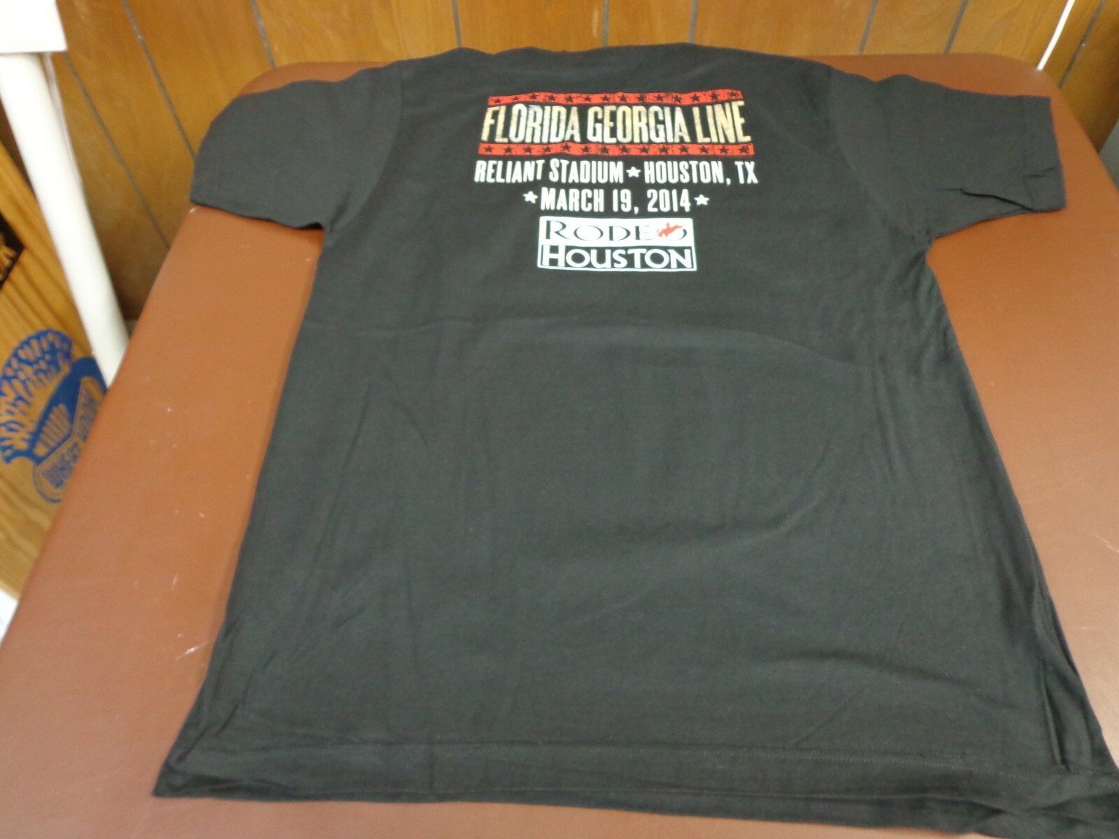 Florida Georgia Line RODEO Houston Texas 2014 Concert Black T Shirt Large F33