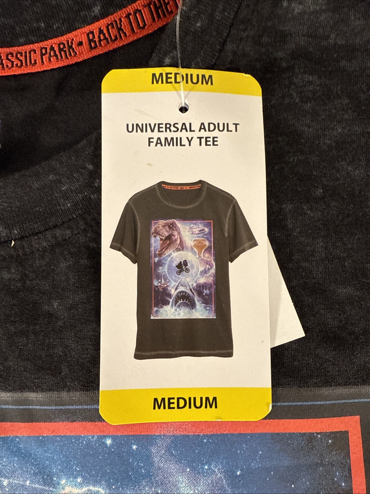 Adult Black M Unisex Universal Mineral Wash Fabric Ribbed Knit Collar Family Tee