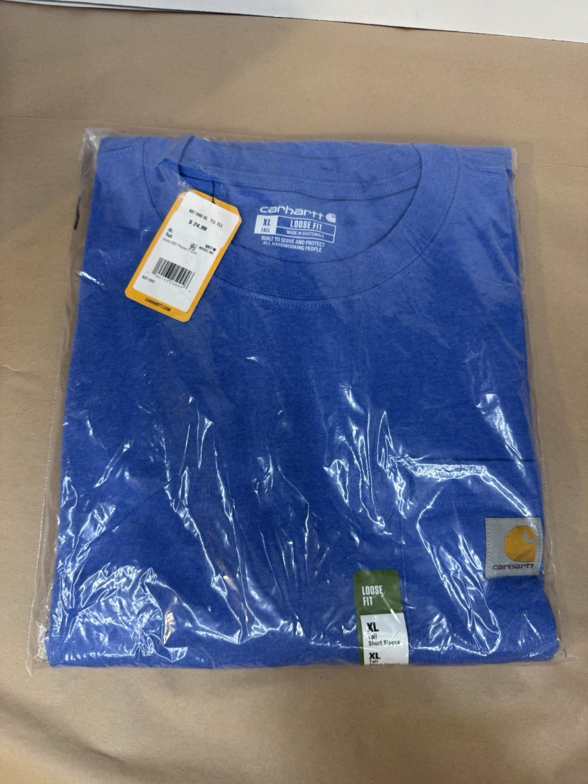 Carhartt K87-M Loose Fit Blue Pocket T-Shirt Men’s L Regular Short Sleeve