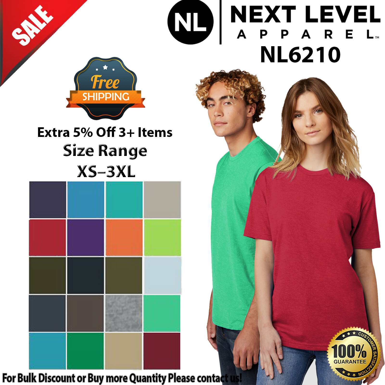 Next Level N6210 Unisex Short Sleeve CVC Crew Neck Stylish T-Shirt