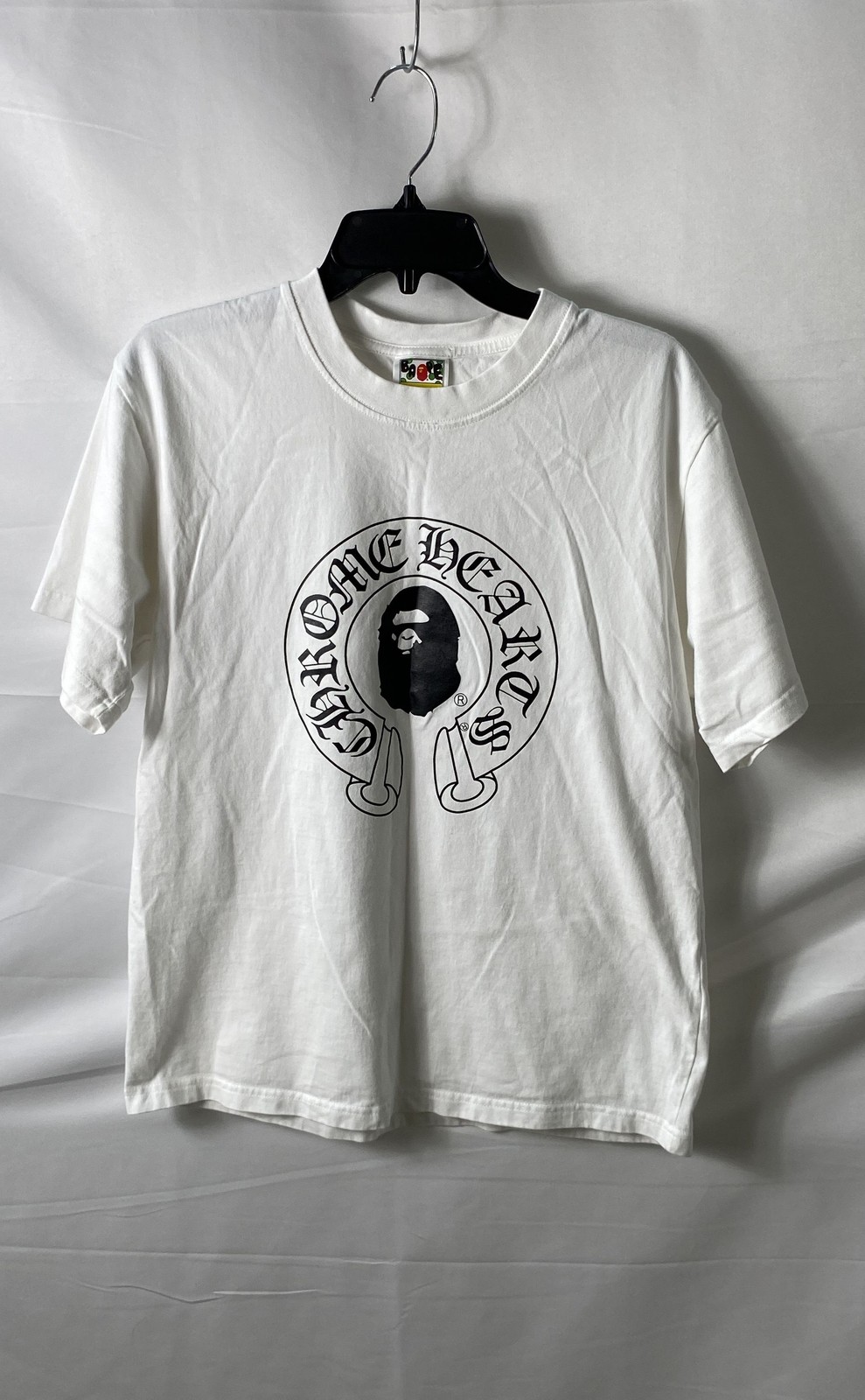 Chrome Hearts x A Bathing Ape Men’s White Baby Milo Cross Graphic T-shirt Sz M