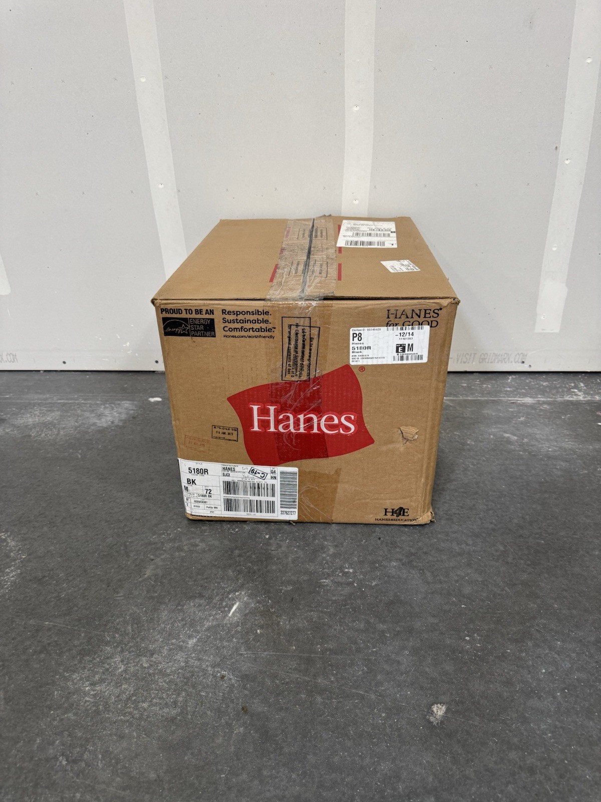 Hanes Beefy-T 5180R Black T-Shirts 72 Pack Size Medium M Factory Sealed New
