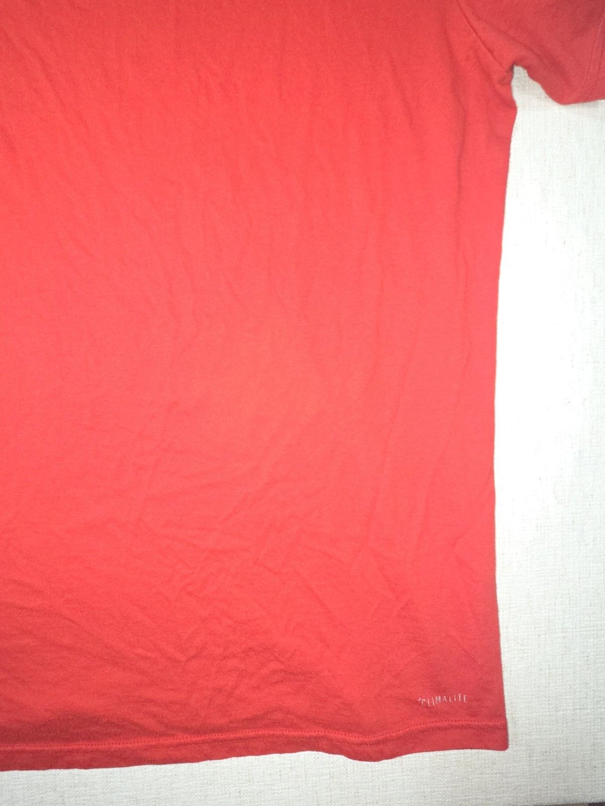 Adidas Performance Tee Red Short Sleeve T-Shirt Cotton/Polyester Size L