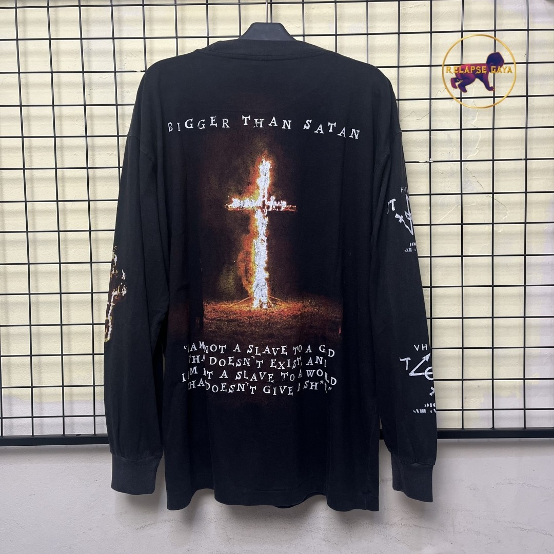 Marilyn Manson Bigger Than Satan Long Sleeve Shirt Antichrist Superstar Goth Tee