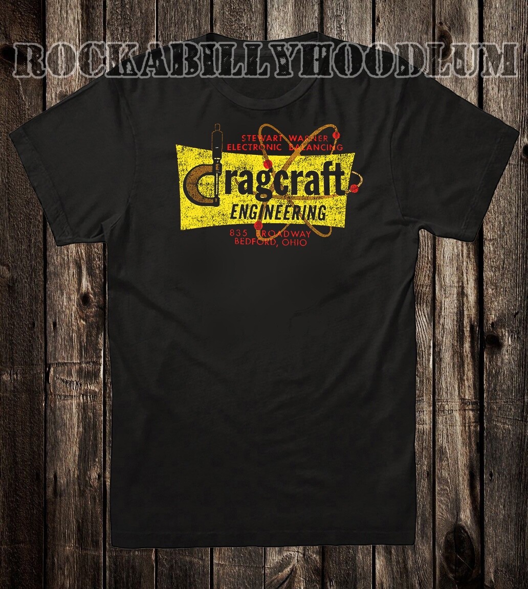 Hot Rod Tee T Shirt Drag Race Racing Speed Shop Dragcraft Engineering Ohio