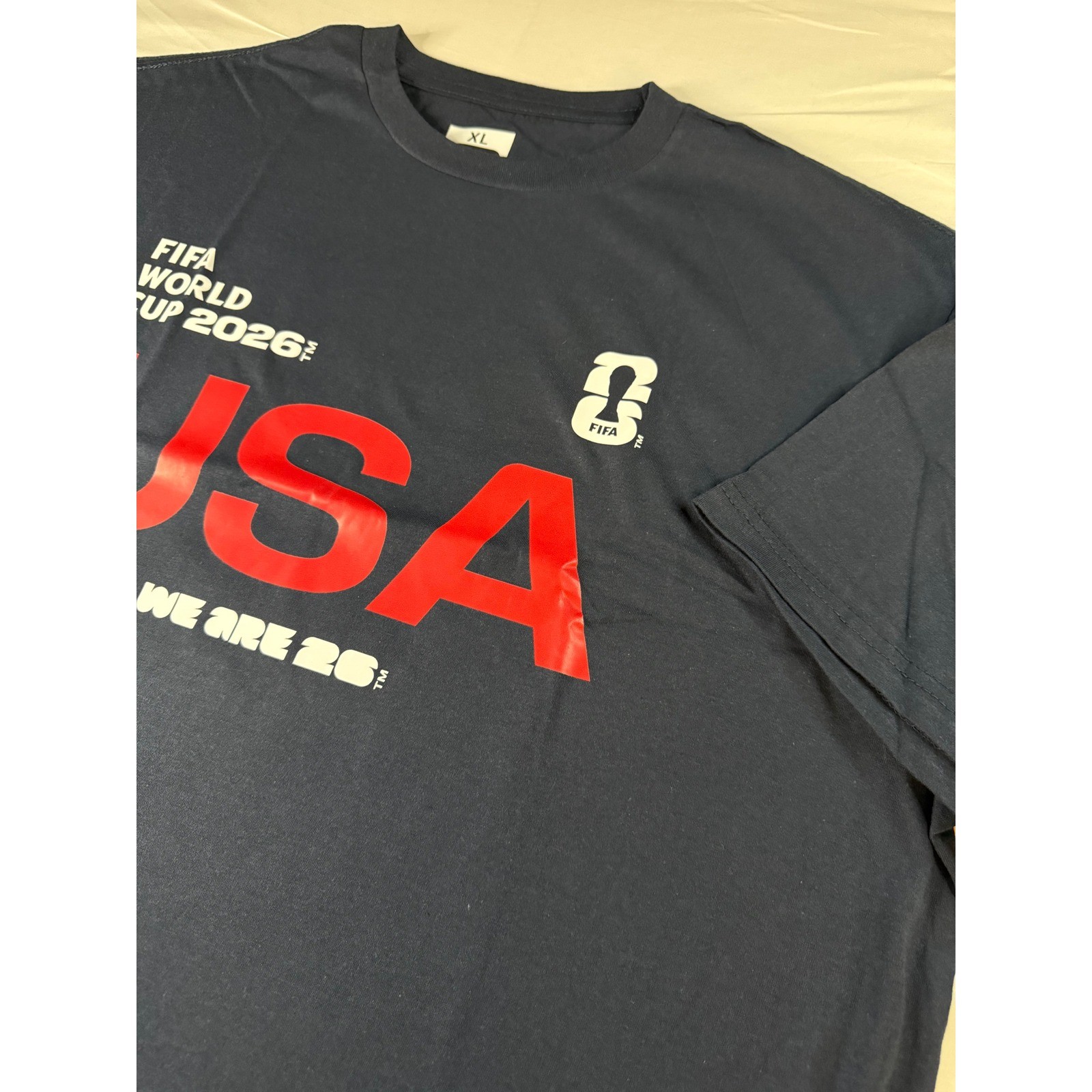 FIFA World Cup 2026 USA T-Shirt Mens XL Navy Blue We Are 26 Outerstuff NWT