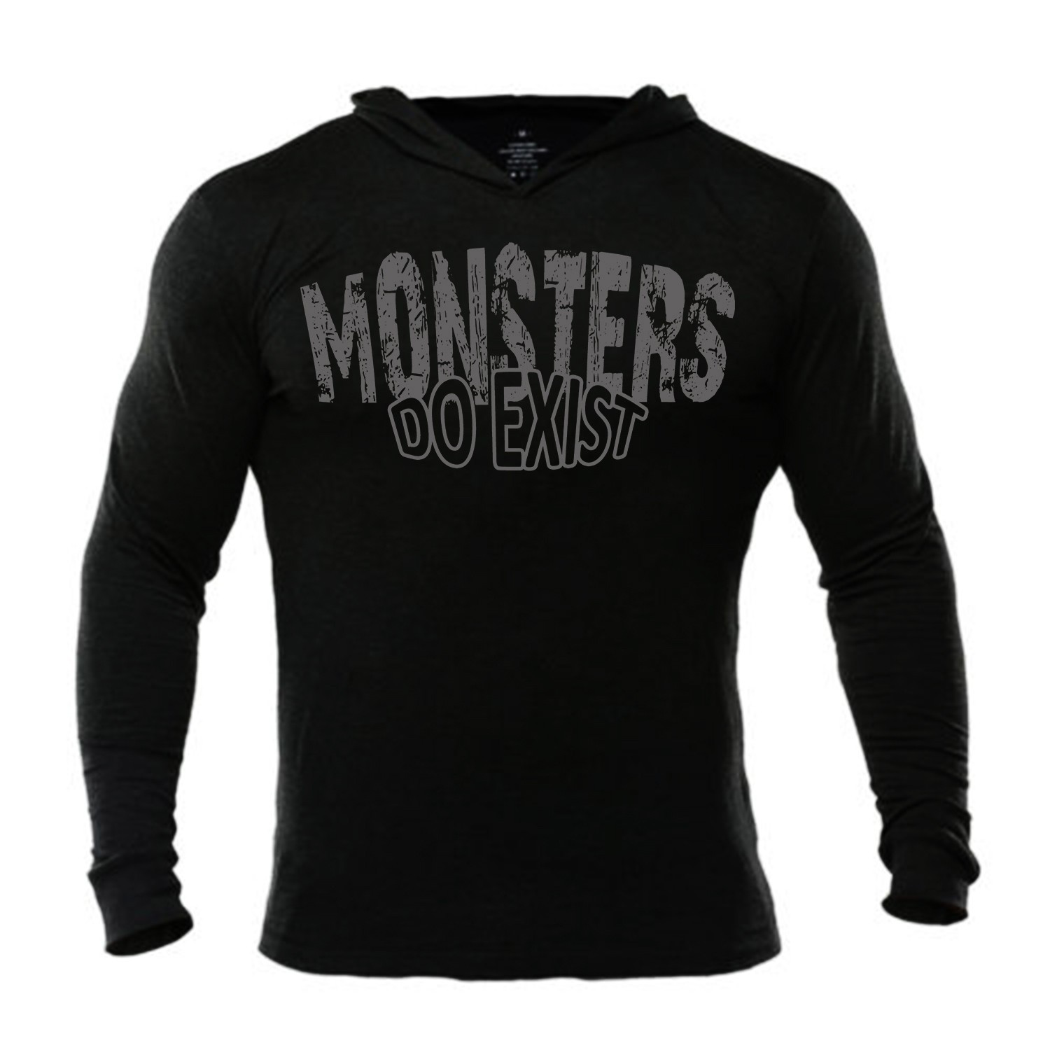 Iron Gods Monsters Do Exist Muscle Hoodie Gym Weightlifting Pullover Workout