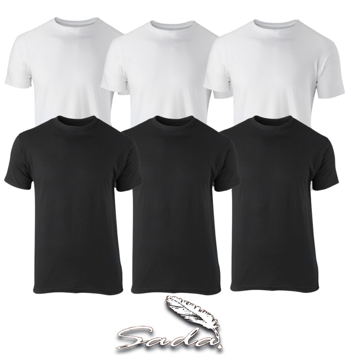 Sada Crew-Neck T-shirt Sort-sleeve (6pc)