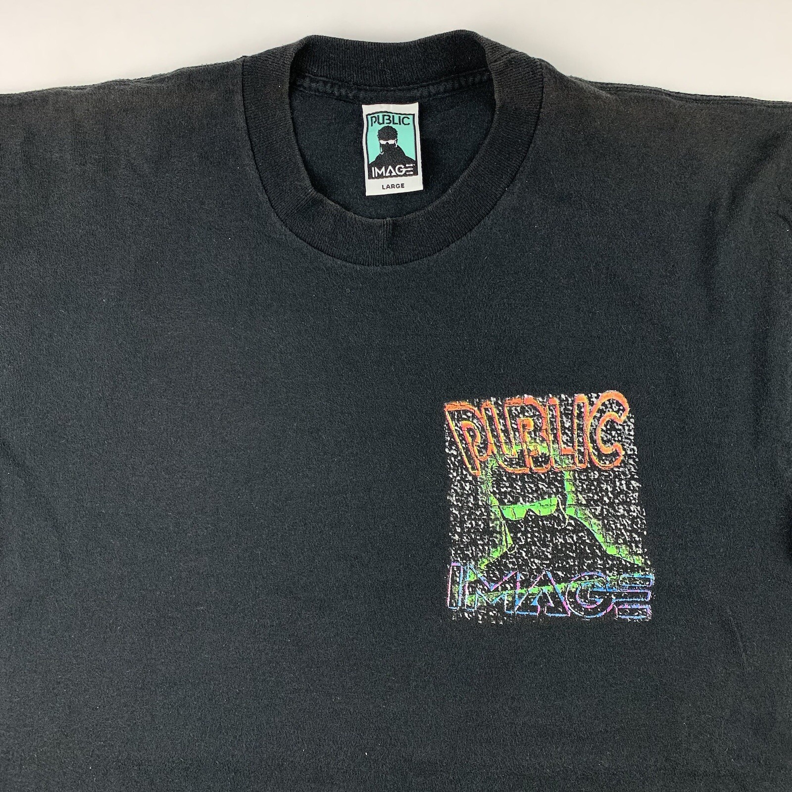 VTG 90s Public Image Surf Street Wear T-Shirt Mens Large Skate Single Stitch