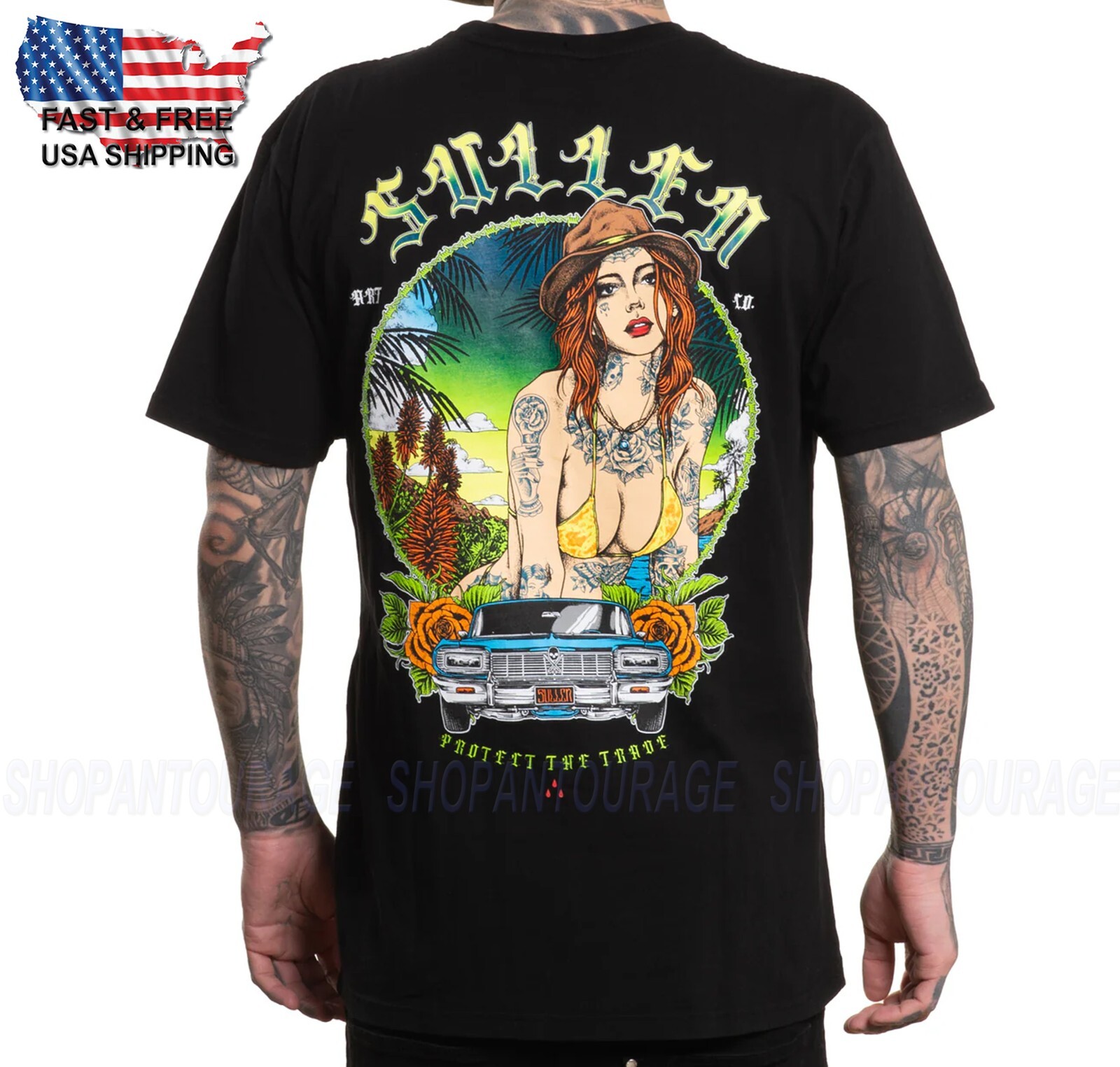 Sullen Art Collective Cali Girl Premium Fit SCM7318 Short Sleeve T-shirt For Men