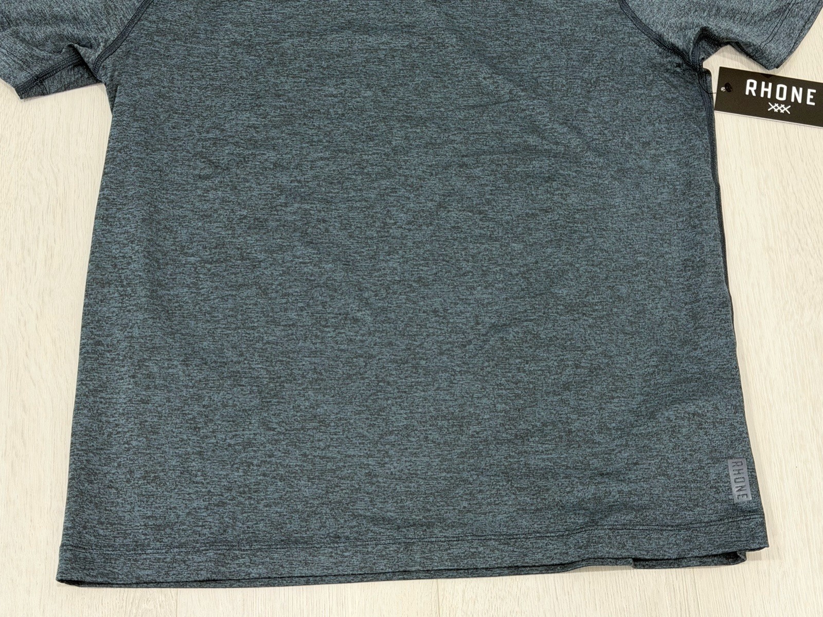 Men’s RHONE Atmosphere Tee T-shirt Short Sleeve – Teal/Black Heather – M $58