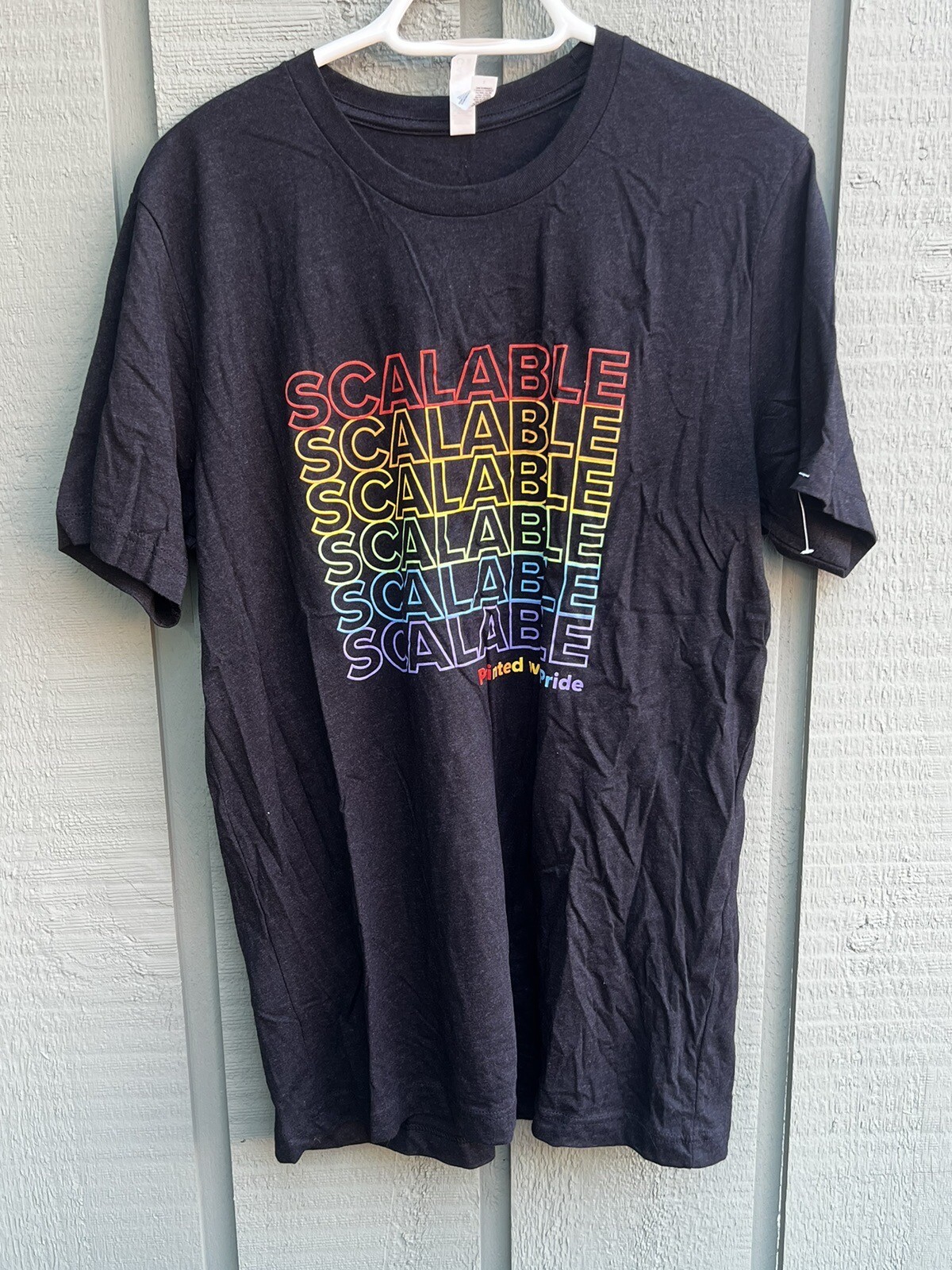 Bella Canvas Unisex Cotton/Poly Tee “SCALABLE “ Printed With Pride Size L NWOT