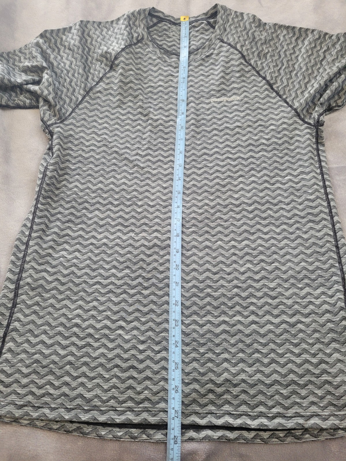 Patagonia Ridge Flow Shirt Men’s Small Gray Running/Trail Breathable Quick Dry