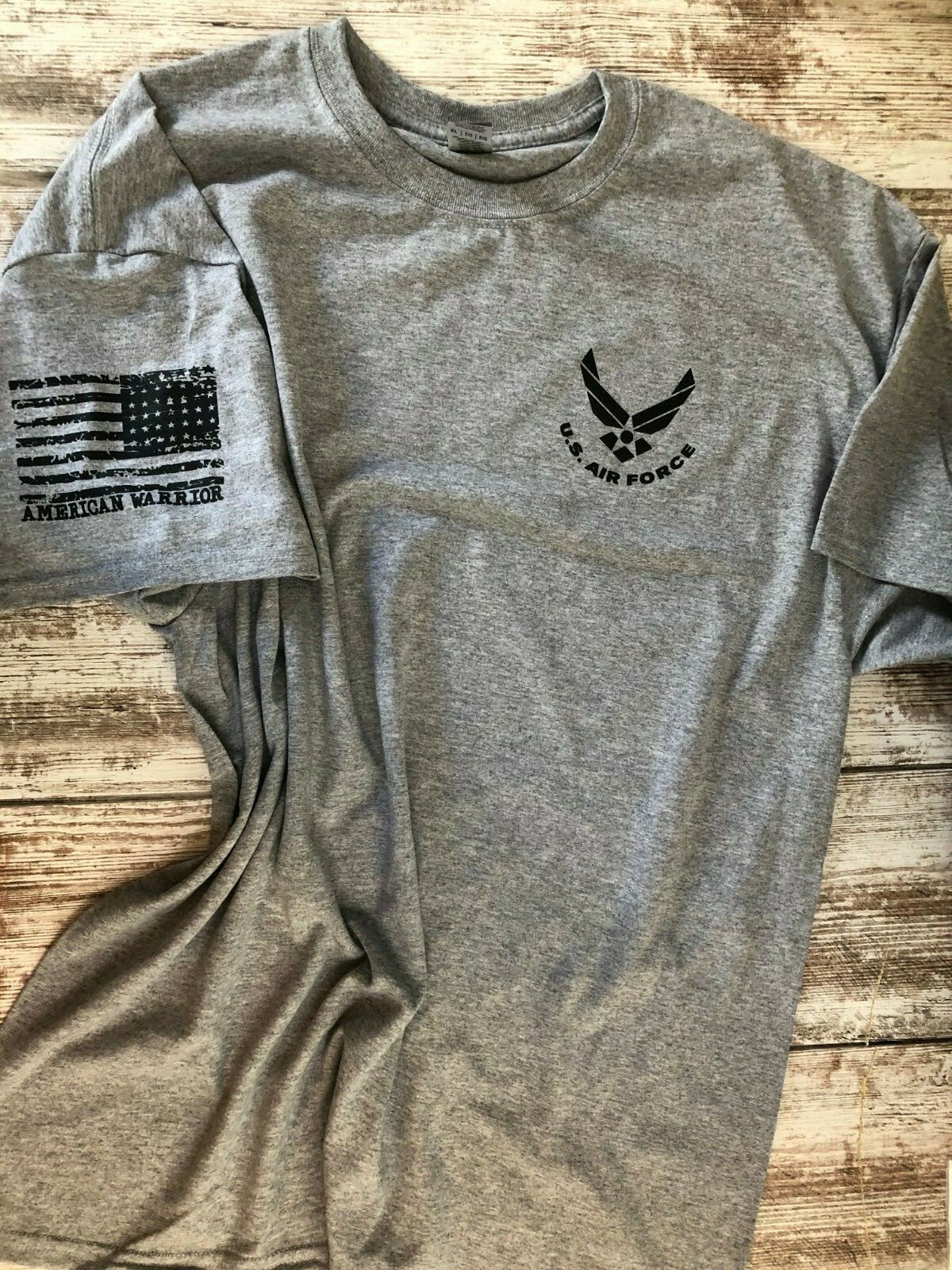 Air Force Military T-shirt With DD-214 Alumni USAF Chest Logo 188G