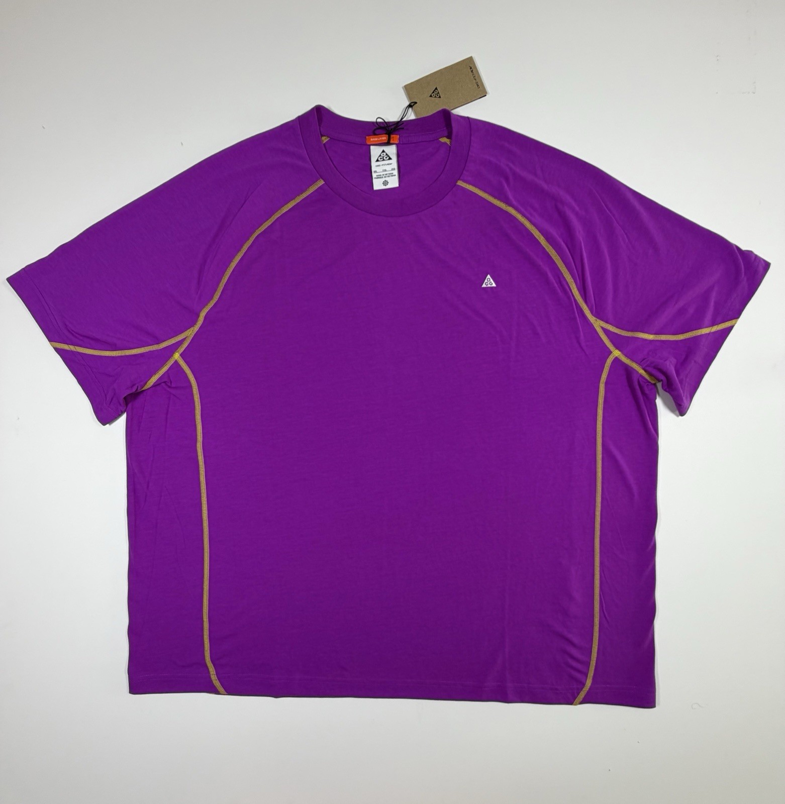 Nike ACG Dri-FIT ADV Mens 2XL Purple Short Sleeve T-Shirt HJ2881-551 NEW