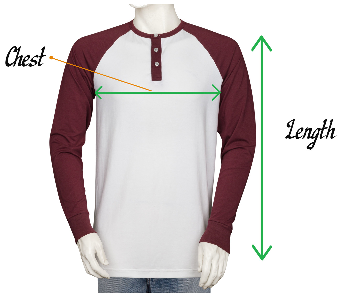 Styllion Big and Tall – Mens Raglan Henley Baseball Shirts – Long Sleeve – RHLS