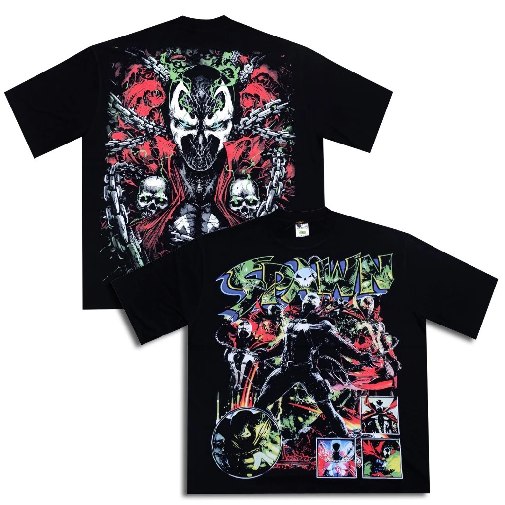 SPAWN MOVIE CARTOON 90S Short Sleeve Unisex T Shirt Bootleg 2 Sided S-5XL
