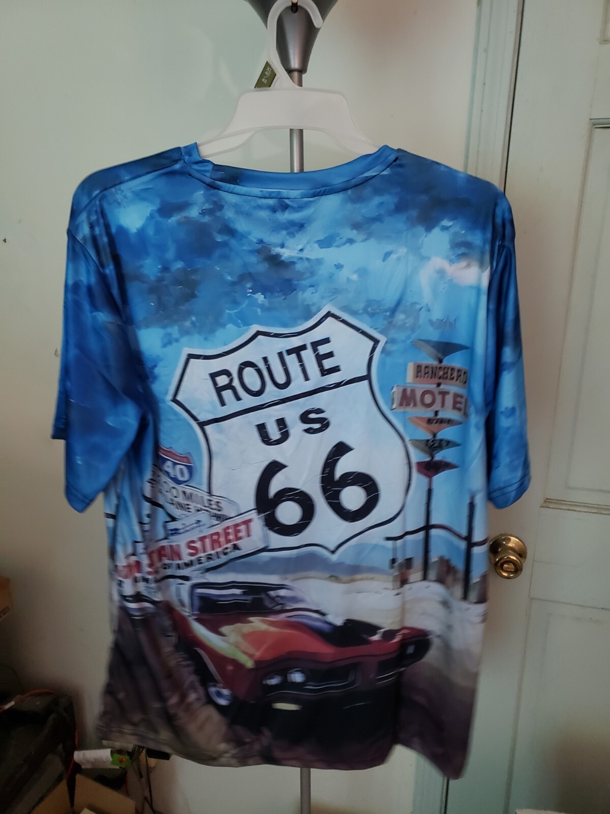 Route 66 Interstate 40 3d Printed Polyester Shirt Silky Smooth Size 2xxl Fits…