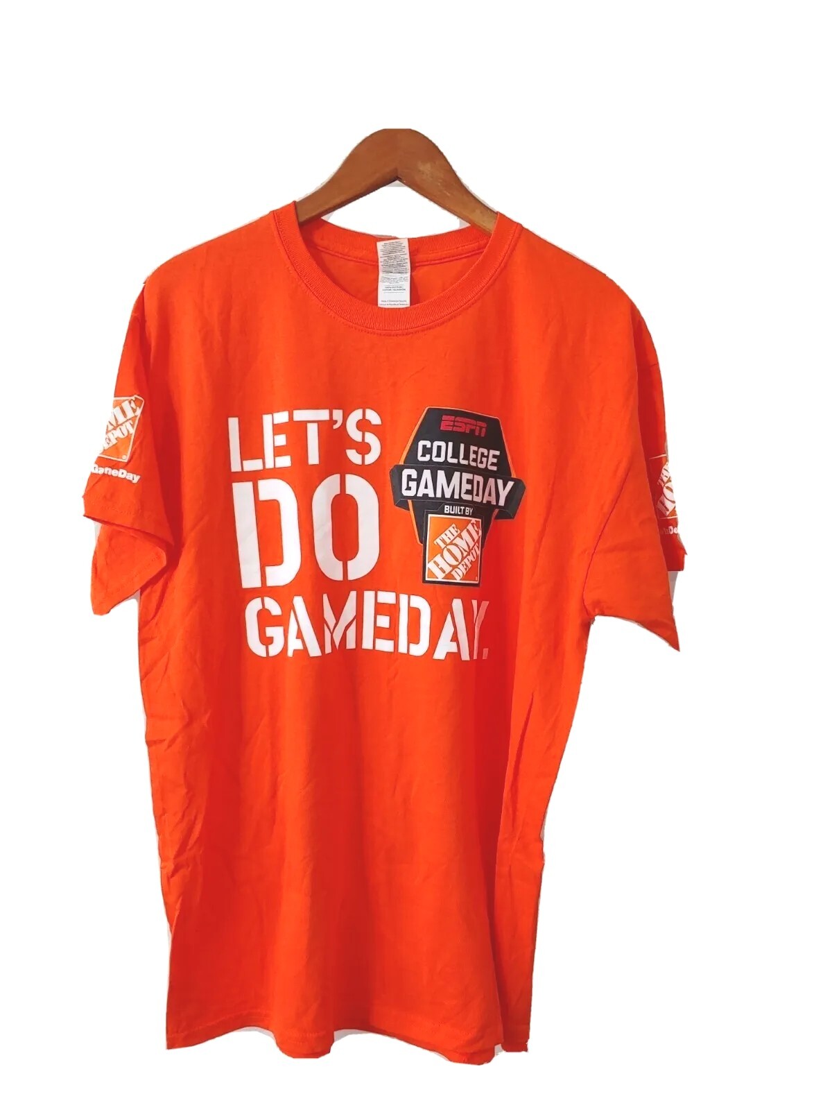 Gildan Heavy Cotton T-Shirt Mens L Short Sleeve Crew Neck Orange Game Day
