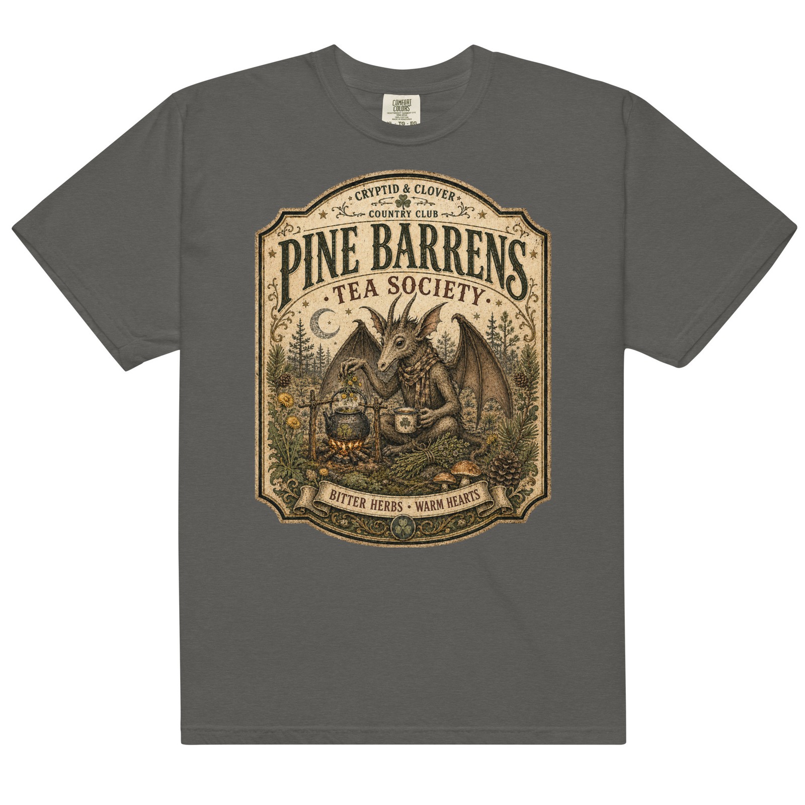 Jersey Devil Premium Comfort Colors T-Shirt Pine Barrens Cryptid Club Tee S-4XL