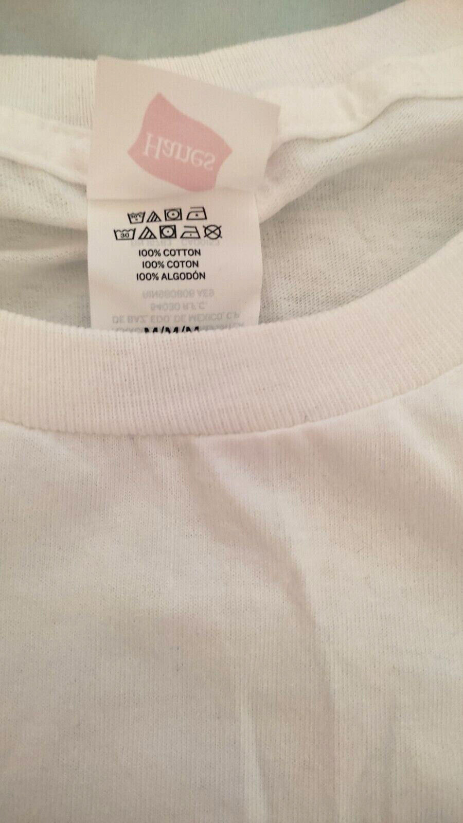 Hanes Unisex Short Sleeve white cotton blank plain T-Shirt for men and women