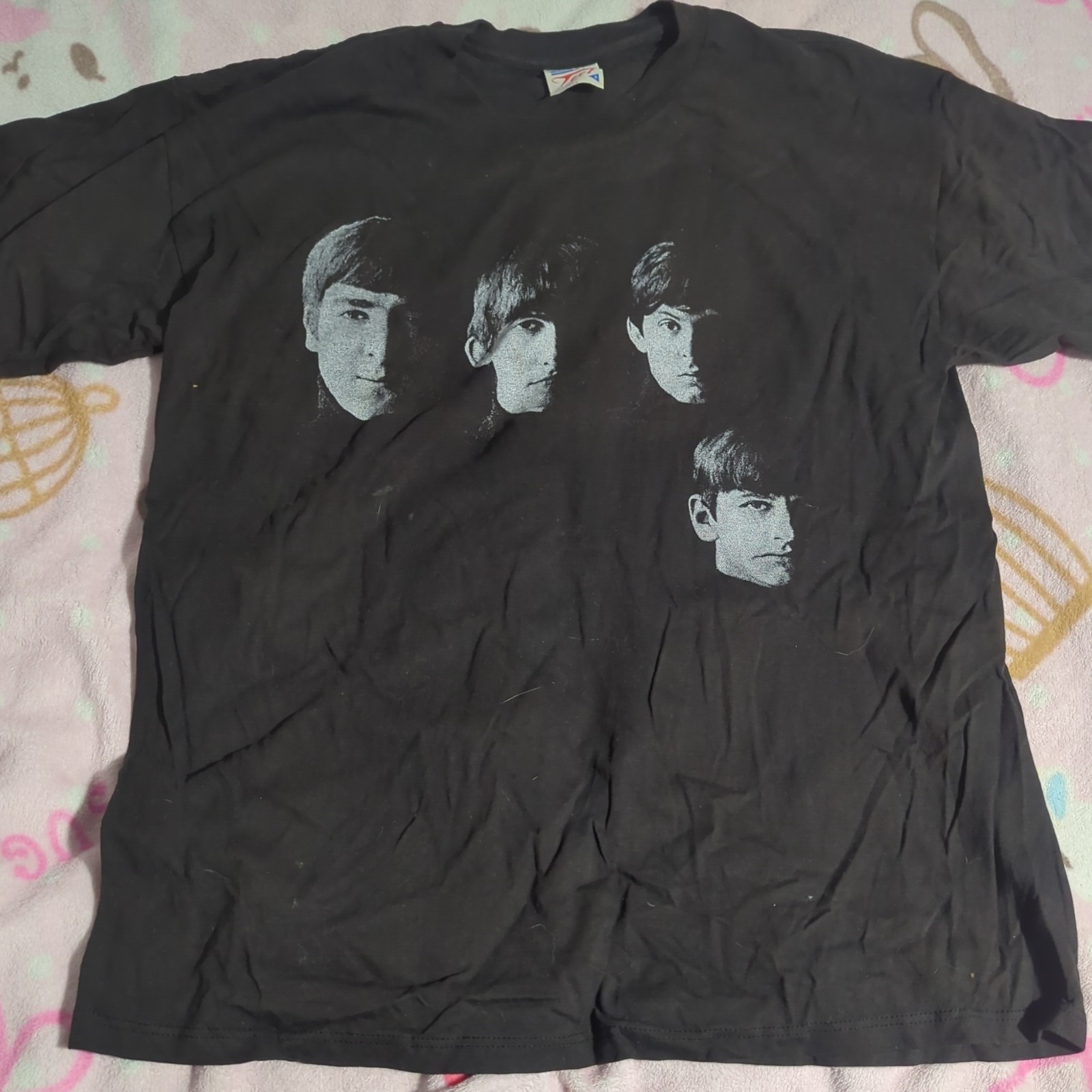 Vintage 90s The Beatles Shirt Mens Extra Large Black Rock Back Grunge 1992 Tee *
