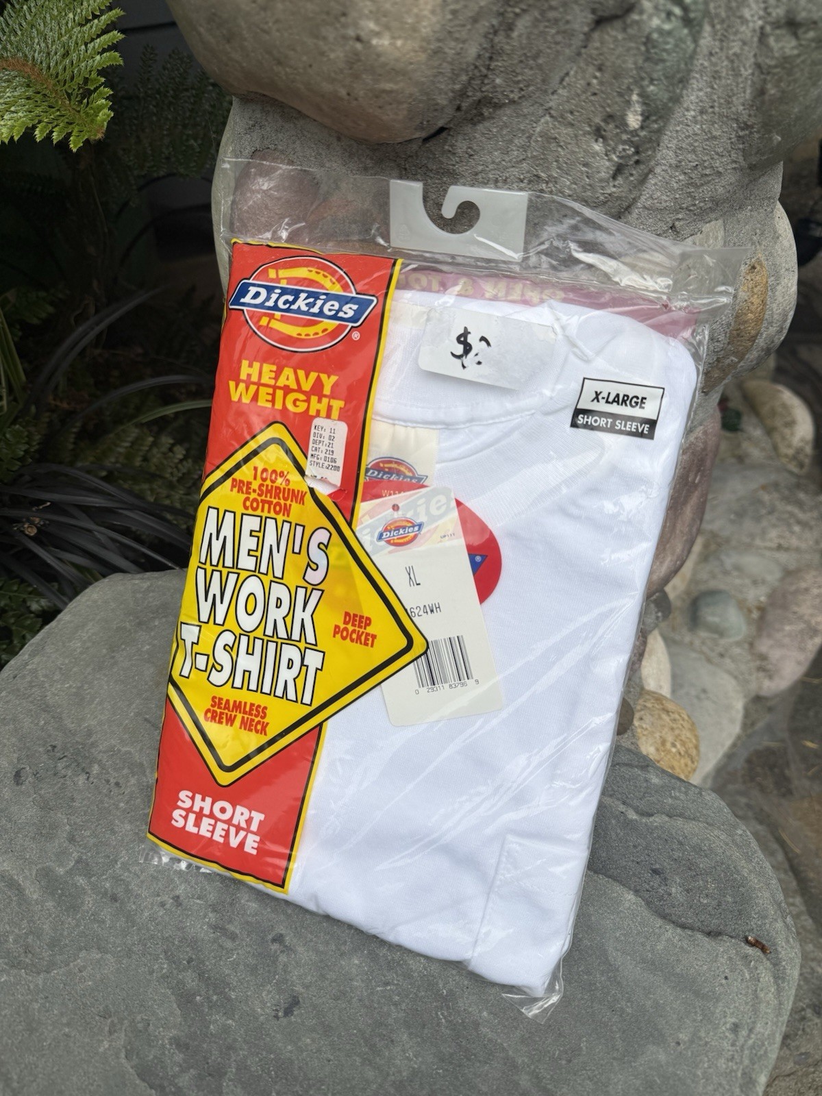 Brand New Vintage 90’s Dickies White Blank Cotton Work Shirt USA Made Size XL
