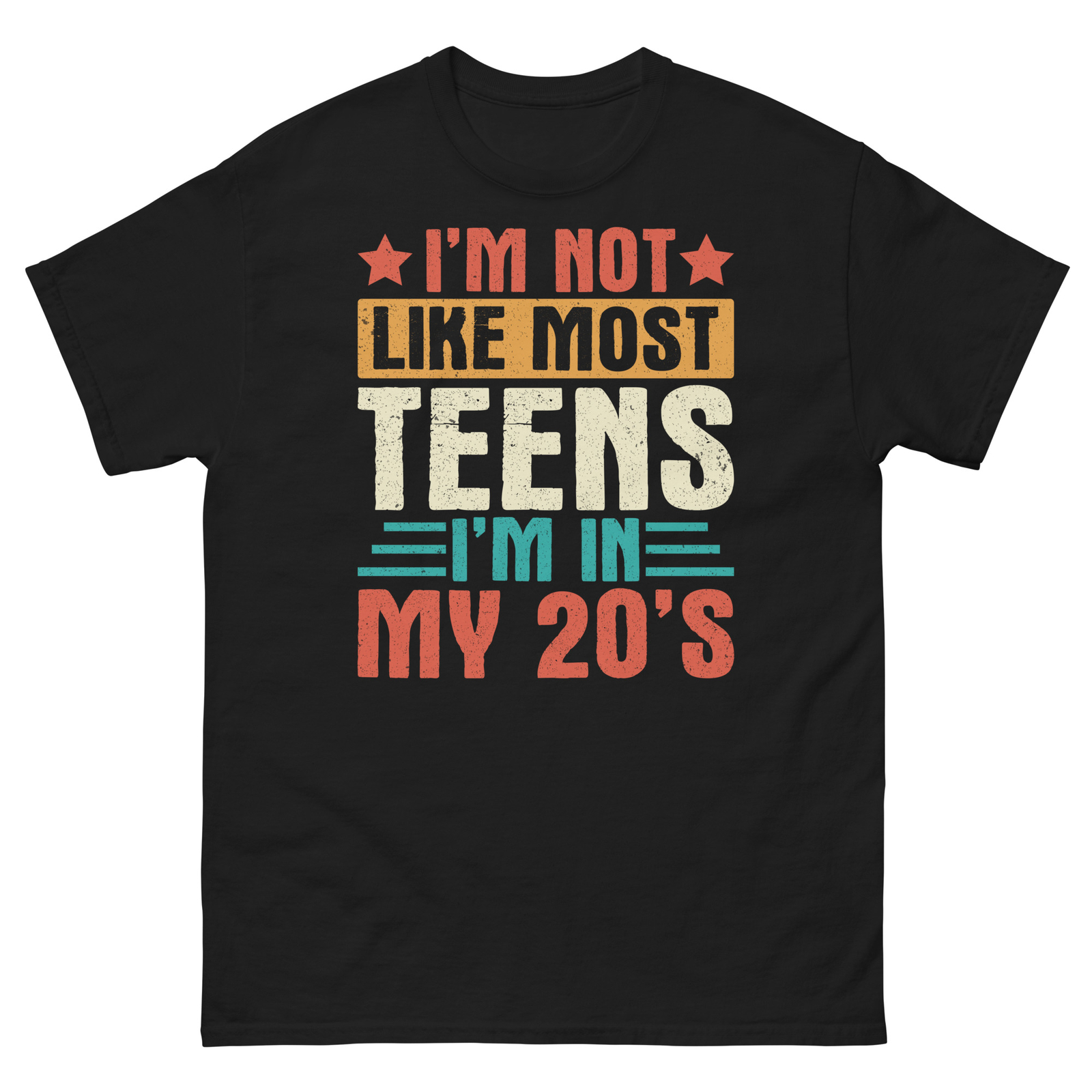I’m Not Like Most Teens I’m in My 20’s Sarcastic Novelty Men’s Classic Tee