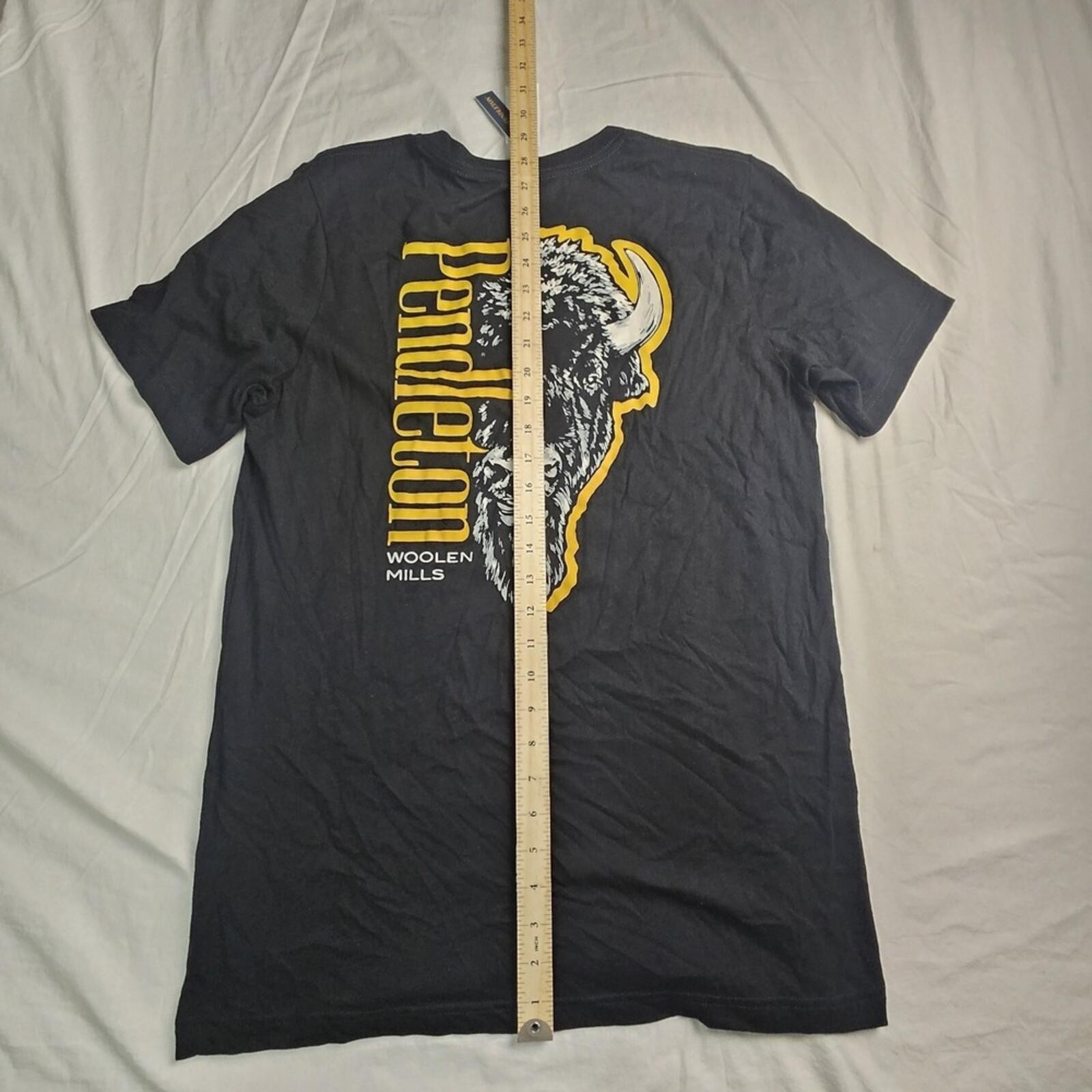 Pendleton Woolen Mills Buffalo Graphic T-Shirt Men’s Large NWT Black Cotton Tee