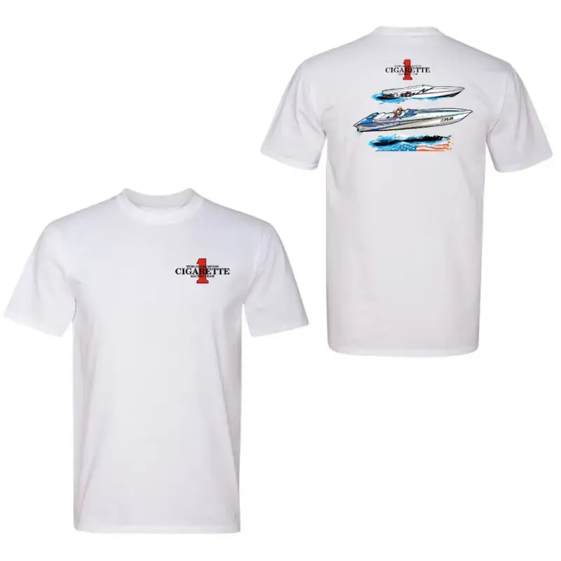 Cigarette Racing T-Shirt, High-Performance Offshore Speed Boat Graphic Tee, Amer
