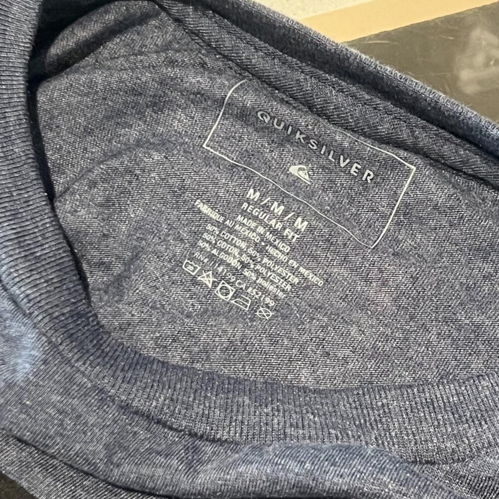 Quicksilver Tee Blue Medium