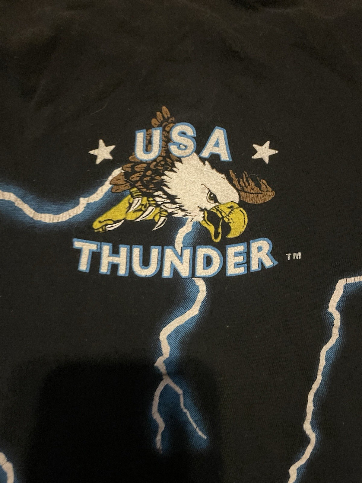 Vintage 90s American Thunder Grizzly Bear Shirt Size XL USA Single Stitch Aop