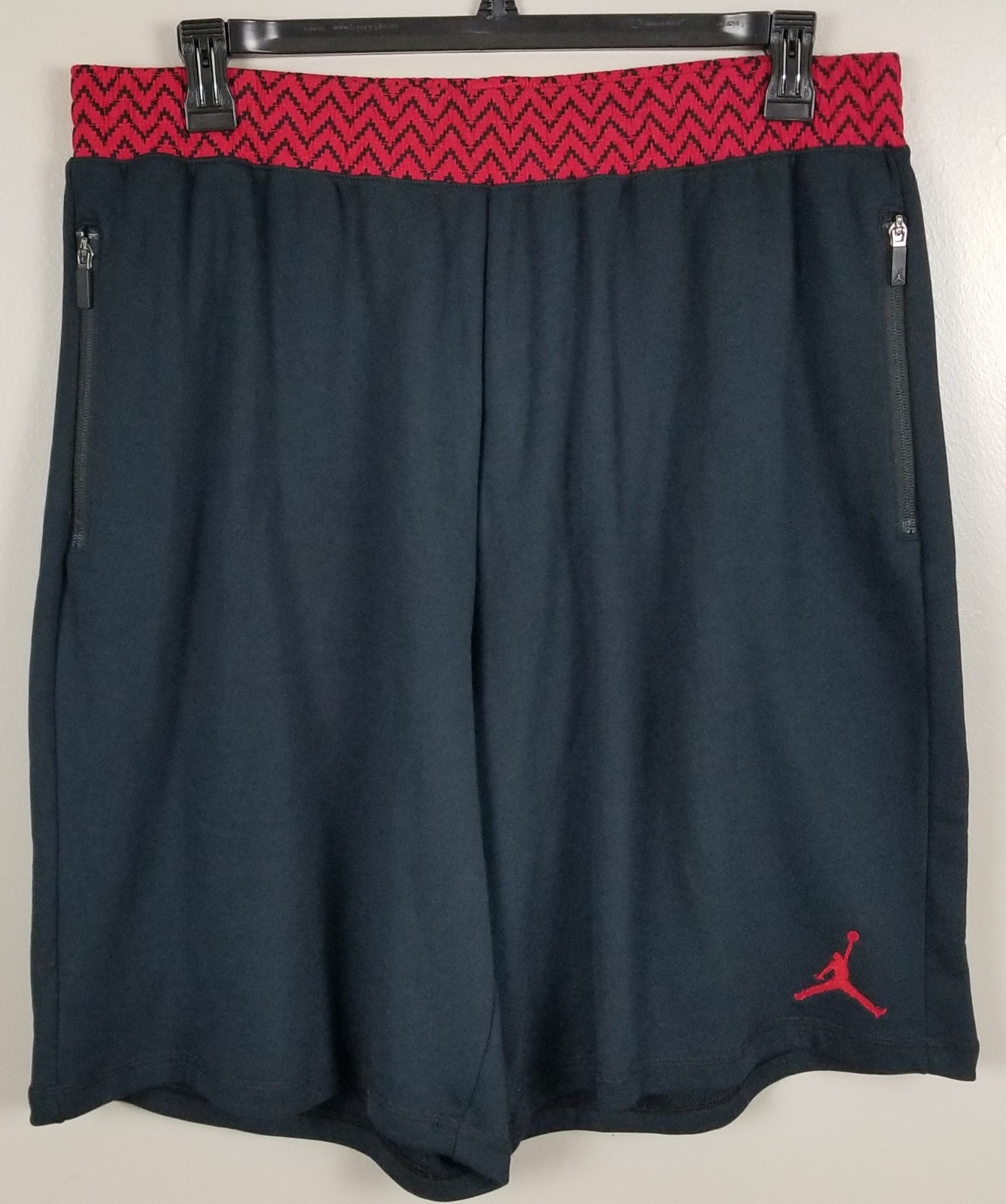 JORDAN XII RETRO 12 FLU GAME OUTFIT SHIRT + SHORTS SET BLACK RED (SIZE 3XL 2XL)