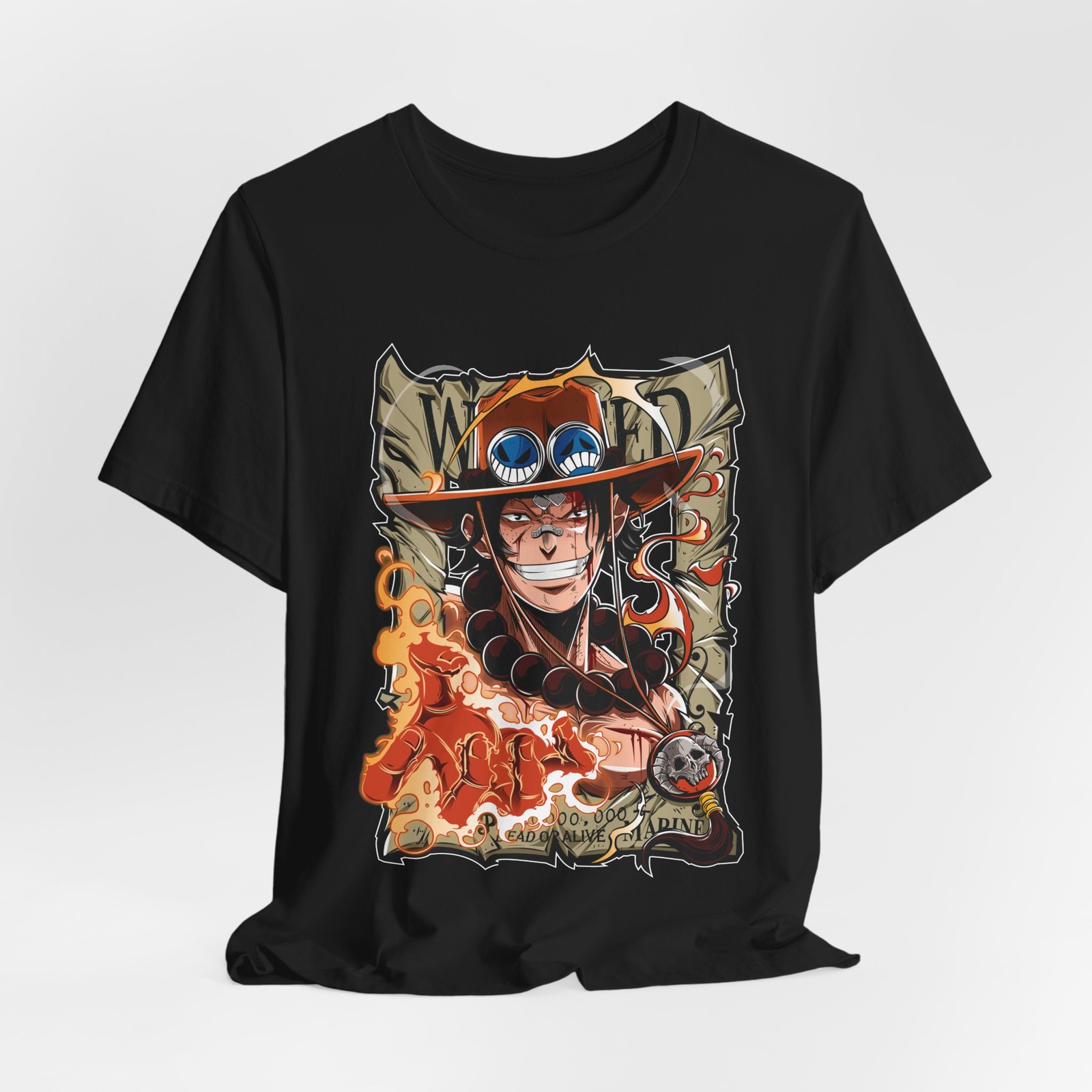 Custom Ace Inspired Graphic T-Shirt | Anime Wanted Graphic Poster Art