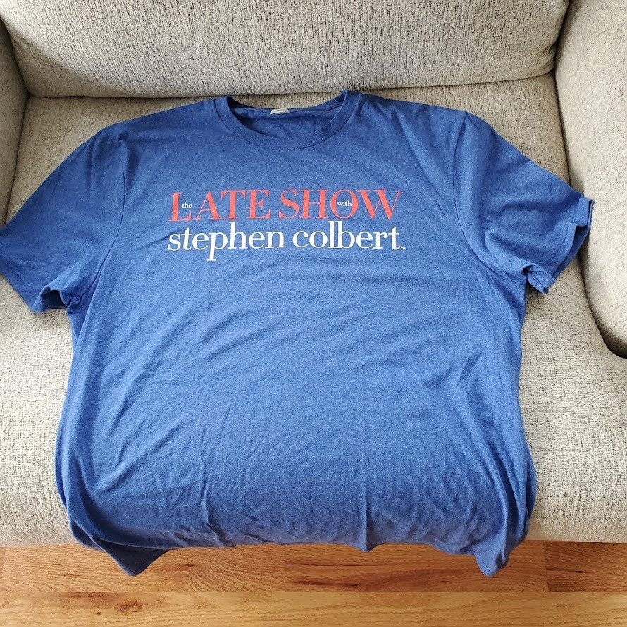 The Late Show with Stephen Colbert Blue Tee Shirt Size Large L