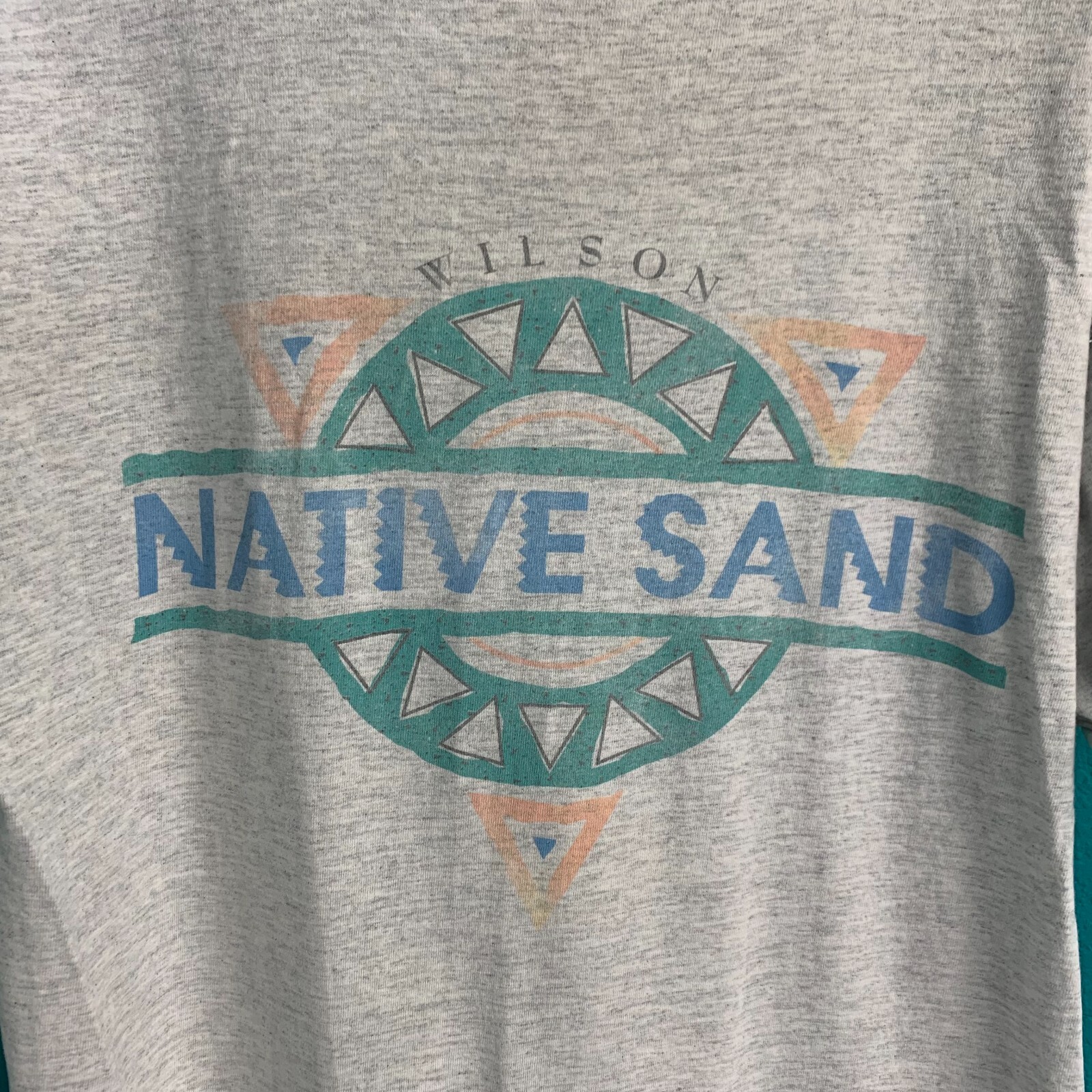 Vtg Wilson Beach Resort Native Sand 90’s Men’s Single Stitch Flip Cuff T-Shirt L