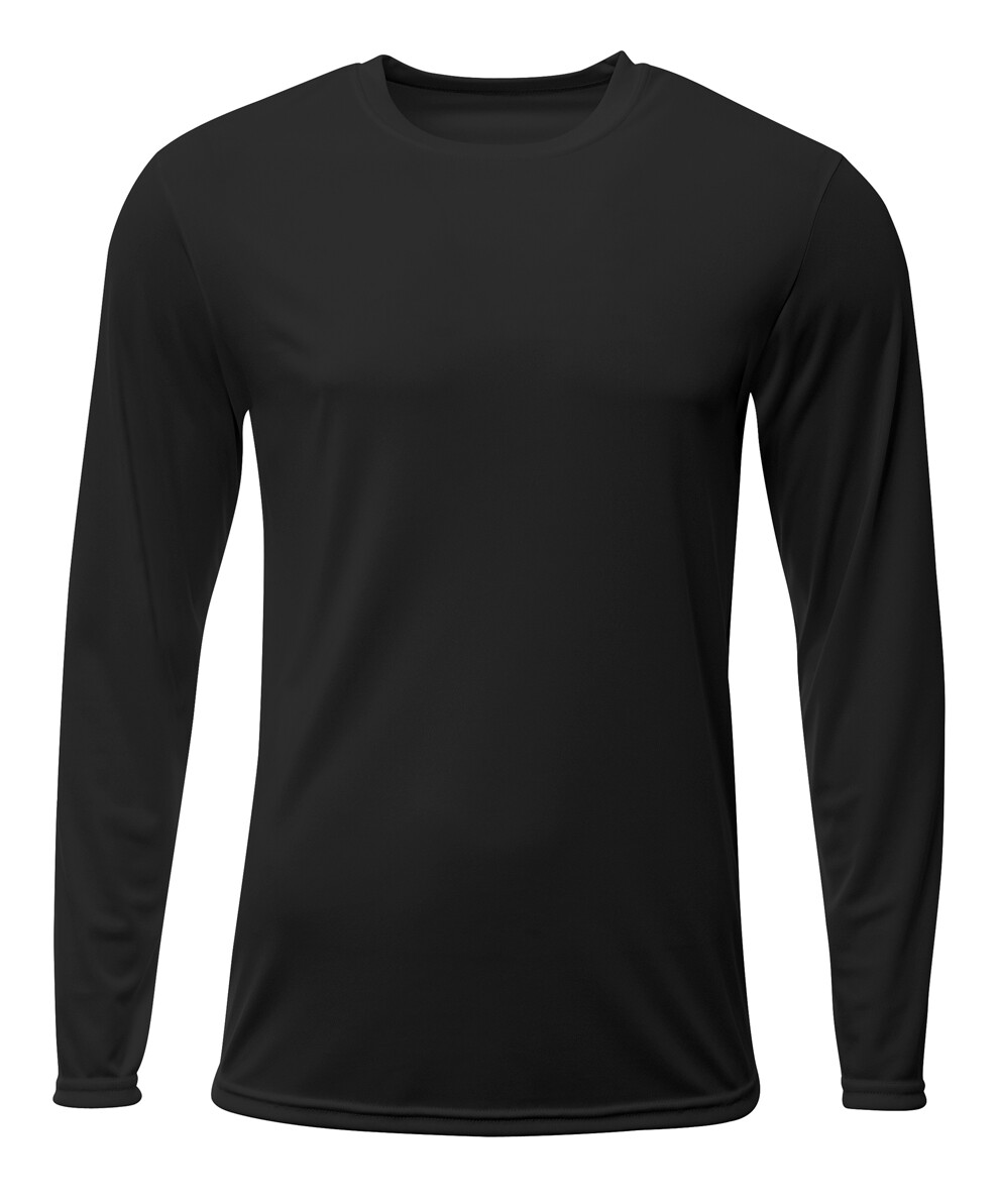 A4 Mens Dri-Fit Long Sleeve Polyester Moisture Wicking Sprint T-Shirt – N3425