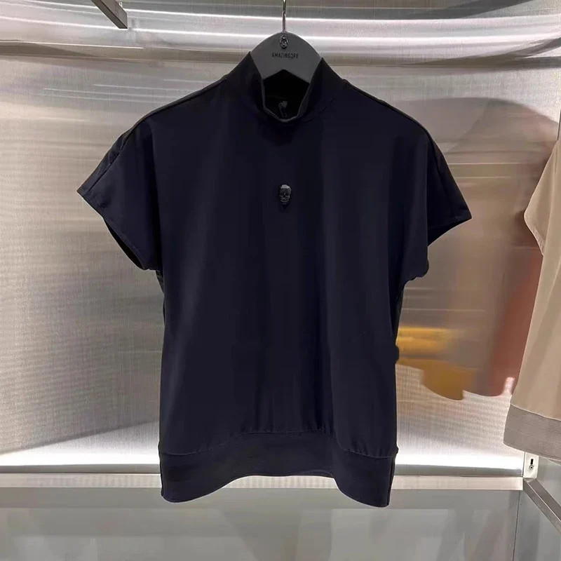 Summer Golf Clothes Women’s New Half High Neck Slim Short Sleeve Golf Top Fashio
