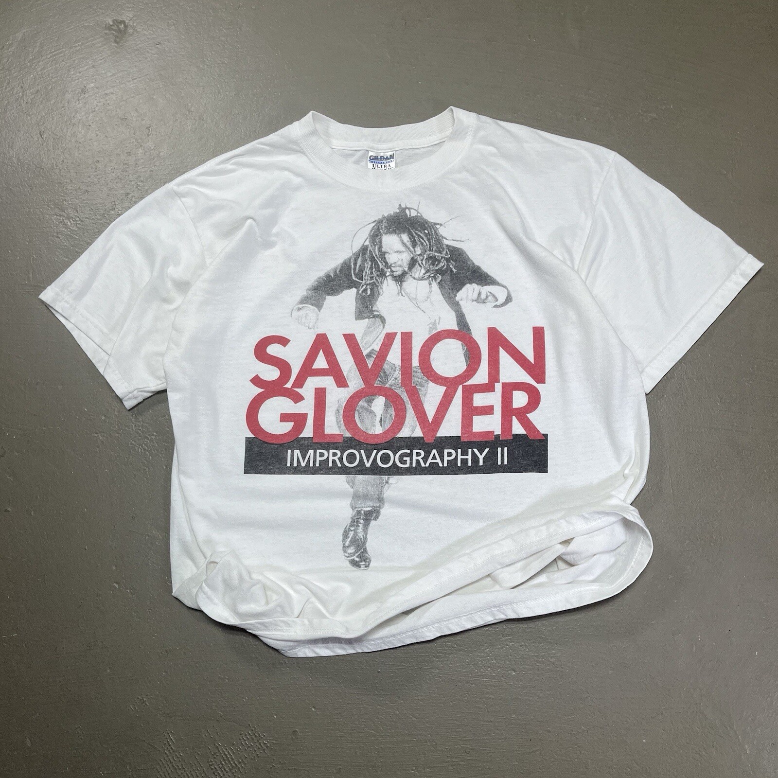 Vintage Savion Glover Tap Dance Funk T Shirt Large 90s Y2K Tour Philadelphia Art