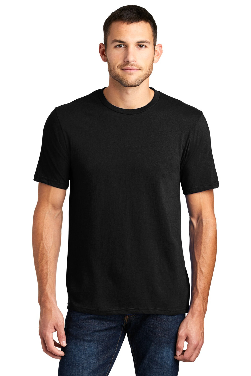 District DT6000 Very Important Plain Tee T Shirt Unisex Slim S M L XL 2XL Black