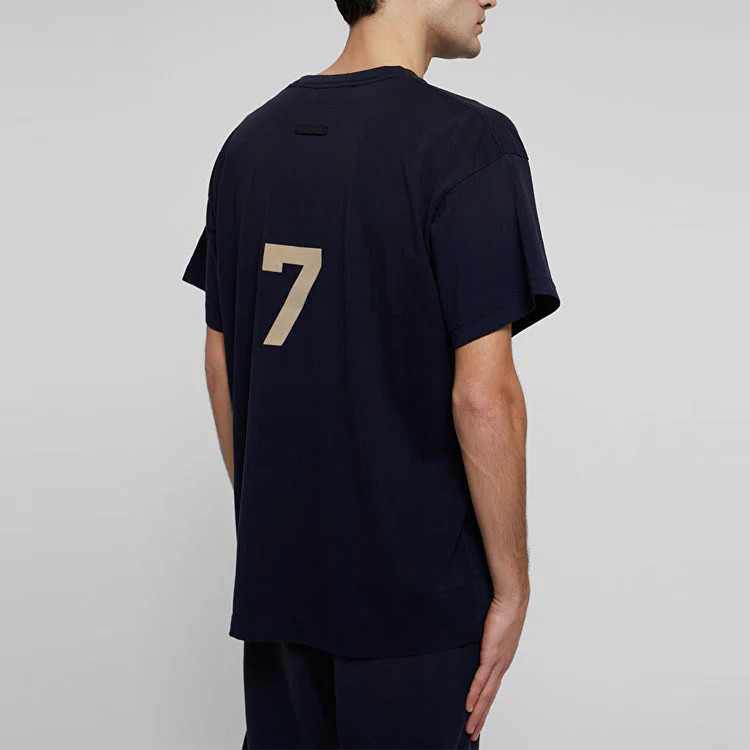 Fear Of God Shirt Mens L Navy Blue 7 Back Graphic Made USA Cotton