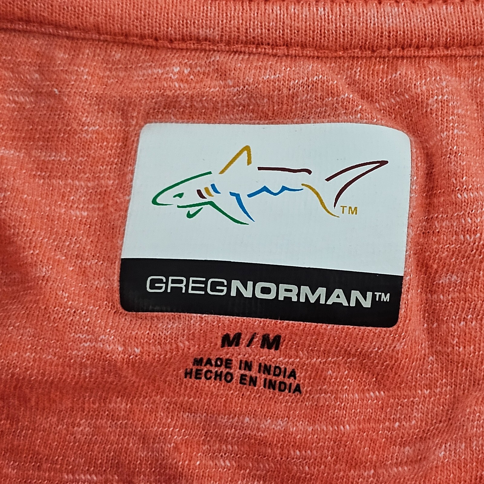 Greg Norman Golf Orange Short Sleeve Cotton Blend T-Shirt Men’s M