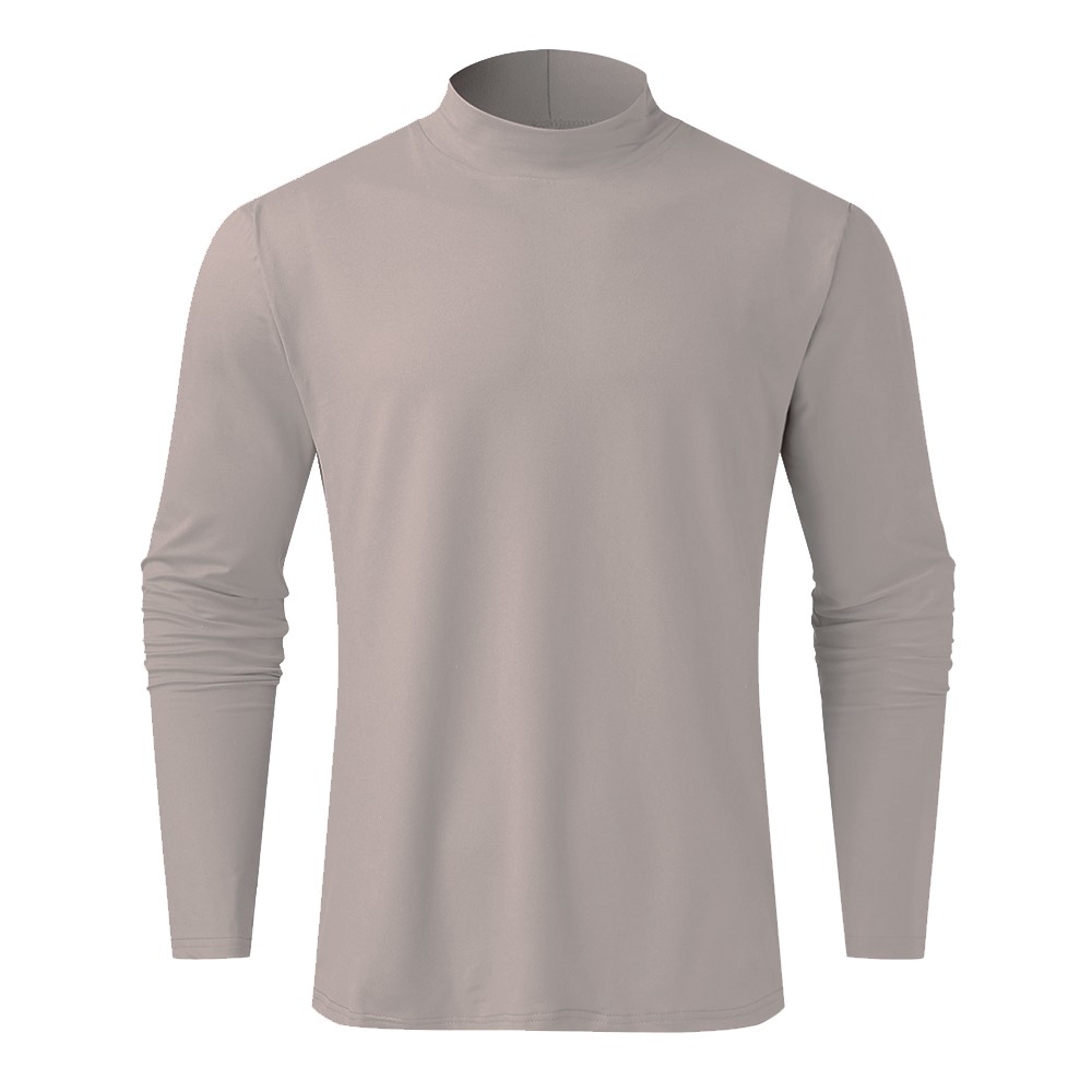 Men High Turtle Neck T Shirt Polo Tops Winter Warm Long Sleeve Baselayer Jumper