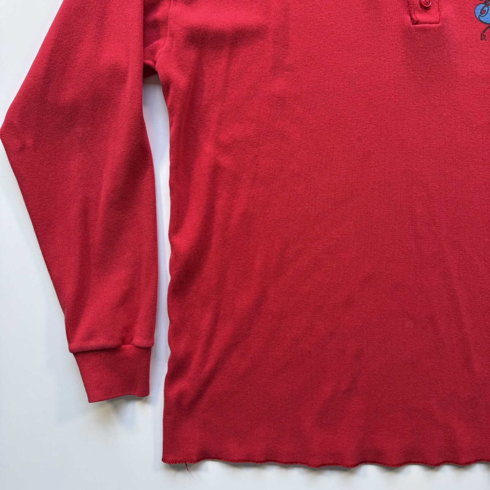 Vtg BEAR MOUNTAIN Trading Company Big Bear Long Sleeve Henley Shirt Large Red