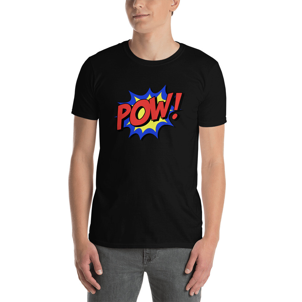 Pow T-shirt Comic Book Art Funny Geeky Pop Art Superhero Gift Tee
