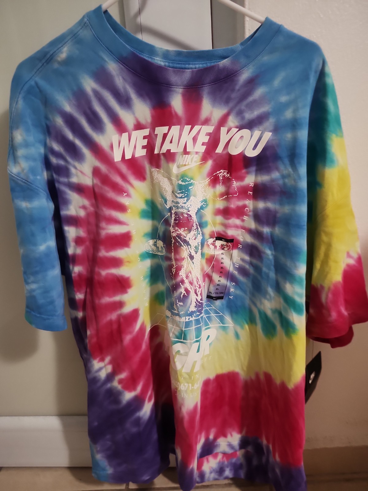 Nike ‘WE TAKE YOU HIGHER’ Tie-Dye Graphic T-Shirt (XL)