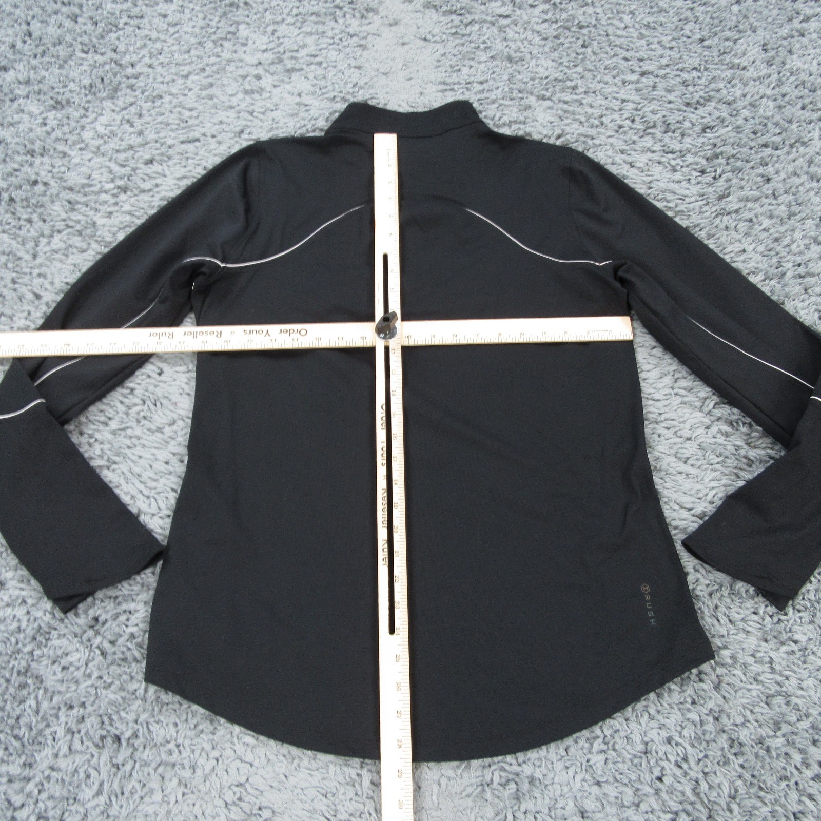 Under Armour Shirt Mens Extra Large Black Rush ColdGear Fitted Stretch Knit Mock